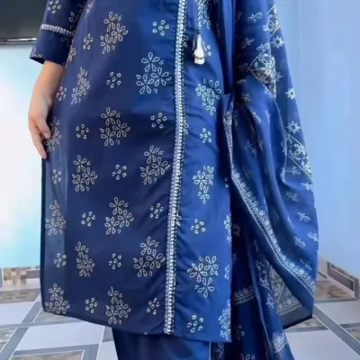 Cotton Three Peace blue